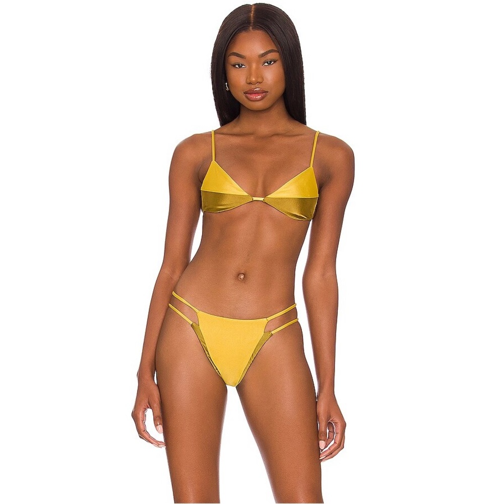 LOVEWAVE ❤️‍🔥 EDWINA BOTTOMS NWT SIZE XL IN CHARTREUSE AND OLIVE